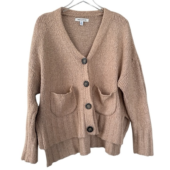 Urban Outfitters Oversized Tan Cardigan Size Medium - Picture 1 of 4